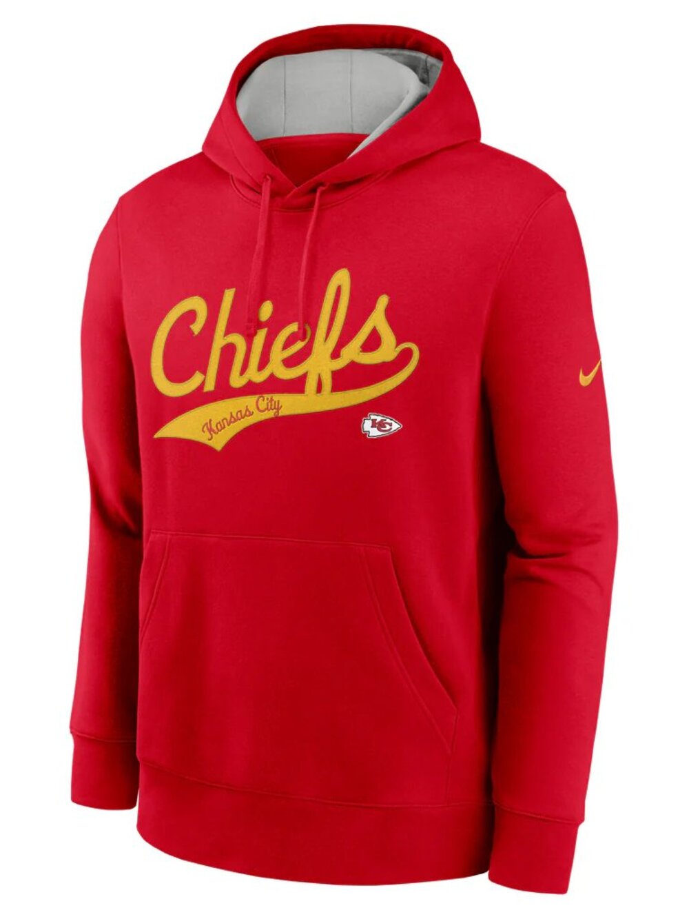 Nike Mens Kansas City Chiefs Club Rewind Retro Hoodie Sweatshirt 2XL XXL NEW
